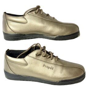 Propet Women's copper Sneaker Leather Size 7 N (AA) Casual Shock Absorber